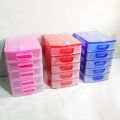 Plastic Five Layer Mini Drawer Storage Cabinet Box for Kitchen | for Bedroom | Jewellery Storage Box | Drawer Organizer (Pink)(Dimensions - 25cm × 22cm × 16cm). 
