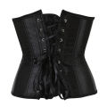 Women's Satin Underbust Corset Bustier Underwear Waist Slimming Body Shaper Corset Top for Women Steampunk Lace-up Corset.