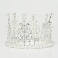 1pcs Pearl Crown Cake Decorative Small Tiaras Crystal Pearl Princess CakeToppers. 