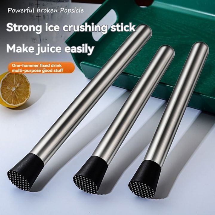 Stainless Steel Ice Cocktail Crushed Cocktail Popsicle Bar Tool Lemon Hammer Press Mash Juice Stick Popsicle Smash Batter