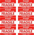 24 Pieces Fragile Stickers 9cm x 5cm, Please Handle with Care Thank You Adhesive Labels Red Warning Stickers for Shipping.