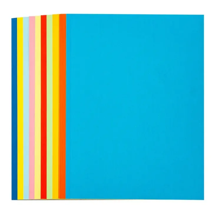 Coloron Paper Color Papers A4 Size (Random Color) - Pack of 100 Color Sheets - A4 ...