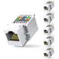 1/5/10PCS RJ45 CAT6 Ethernet Keystone Jack No Punch-Down Tool-Less Rj45 Module Coupler Ethernet Module Female Jack Wall Adapter.