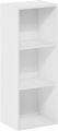  3-Tier No Tool Assembly Open Shelf Bookcase, White black brown. 