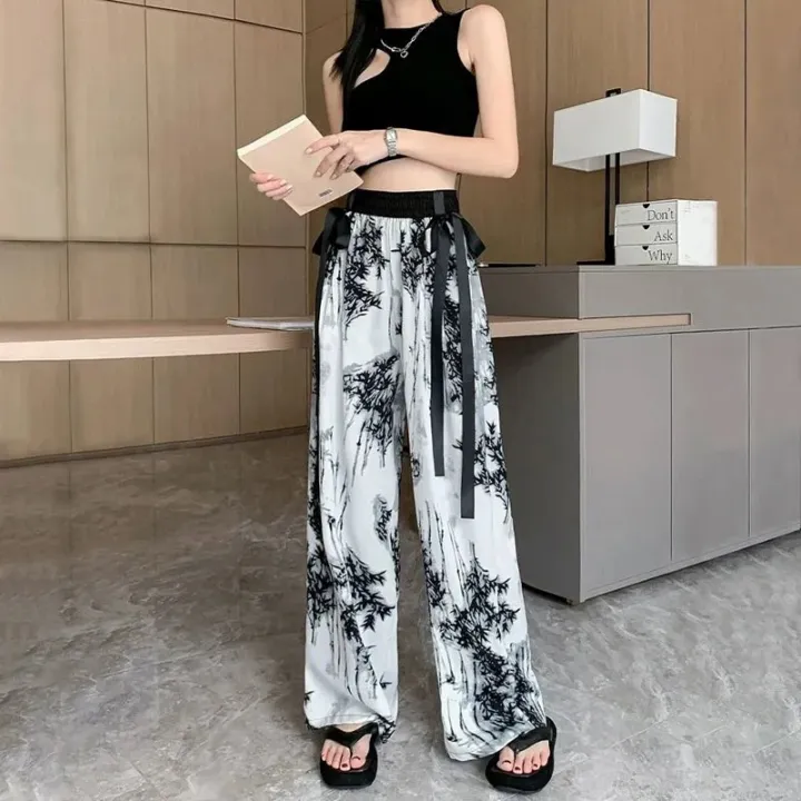 Women's%20Thin%20Casual%20Ice%20Silk%20Chiffon%20Wide%20Leg%20Pants%202025%20Summer%20New%20Style%20Strap%20Drop%20Straight%20Tube%20Floor%20Trousers%20Korean%20Women%20-%20Image%206