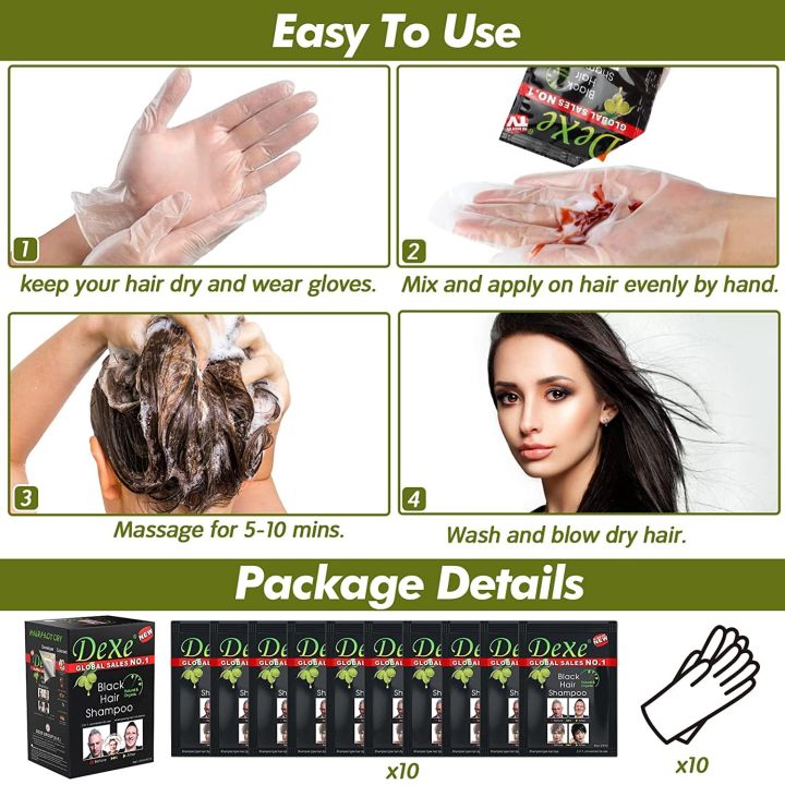 Dexe%20Black%20Hair%20Color%20Shampoo%2025Ml%20Pack%20Of%2010%20-%20Image%204