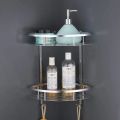Wall Mounted 2 Layer Triangle Stainless Steel Corner Shelf Bath Shower Organizer Rack Storage Shelves Baske. 