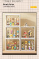 Pop Mart 3-Tier Acrylic Display Case - Dustproof Step Shelf for Anime Cars, Action Figures & Jewelry Organizer. 