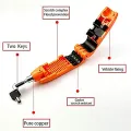 Motorcycle Handlebar Grip Brake Lever Lock, Handlebar Safety Lock Universal, Anti-theft Brake Level Lock With 2 Keys. 
