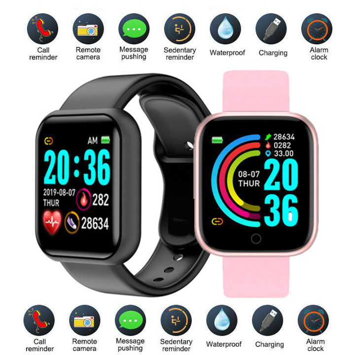 Smart Watch Y68 Men Women Wristwatches D20 Smartwatch Electronic Clock Fitness Monitor Birthday Gift For Xiaomi Huawei Bracelet