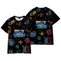 New Summer 3D ROBLOX Game Blox Fruits Fashionable Comfortable Simple Casual Sports Short-sleeved T-shirt Children's Clothing. 