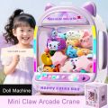 DIY Automatic Doll Machine Kids Coin Operated Play Game Mini Claw Catch Toys Crane Machines Music Doll for Christmas . 