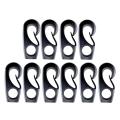 Gazechimp 10pcs Black Reusable Nylon Bungee Hook Boats Shock Cord Hook for Shock. 