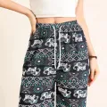 📌Ladateens📌Ready to ship from Thailand elephant pants with good fabric legs, comfortable to wear, elastic waist with rope, actually available in 9 colors #8602. 