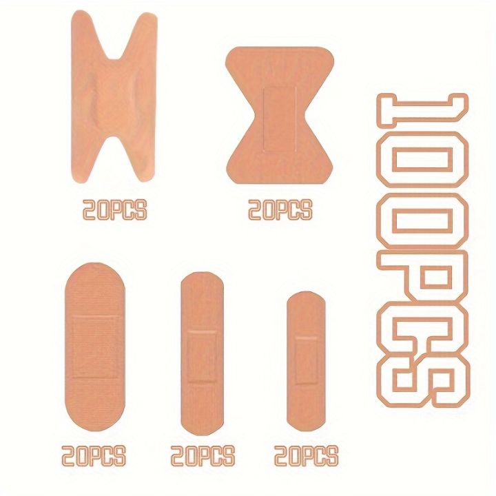 100pcs%20Flexible%20Fabric%20Adhesive%20Bandage%20Breathable%20Elastic%20Knuckle%20Bandage%20Assorted%20Bulk%20Fingertip%20Bandages%20for%20First%20Aid%20and%20Wo%20-%20Image%202