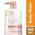 International Thailand product Lux Bright Camellia Delicate Fragrance Brightening Essence Body wash For used male/female 500 Ml. 