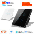 1 2 3 4 Gang WiFi RF 433mhz Touch Wall Light Smart Wireless with Switch 220V no Neutral EU Work With Tuya Alexa . 