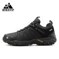 HIKEUP Four-Season Men's Hiking Shoes Outdoor Sports Genuine Leather Wear-Resistant Climbing Shoes Rubber Sole Trekking Sneaker. 