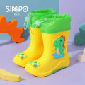 Kids Rain Boots For Girls  Rainboot Boys PVC Children Waterproof Shoes Cartoon Unicorn Rabbit Spaceman Dinosaur Pattern. 