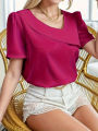 Plus SizeTemperament Blouse Casual Loose Woman Shirt Elegant Short Sleeve Blouse Weekday. 