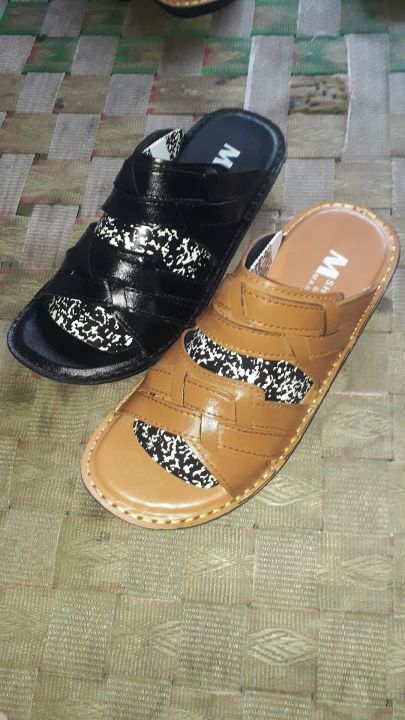 Leather Chappals By Marwat Shoes