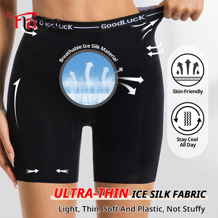 Flarixa%201/2/3PCS%20Ice%20Silk%20Safety%20Shorts%20Women%20High%20Waist%20Anti%20Chafing%20Thigh%20Panties%20Invisible%20Pants%20Under%20Dress%20Yoga%20Boxer%20Black%20-%20Image%203