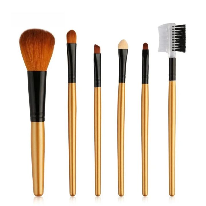 Hot Selling MAANGE 6 Champagne Makeup Brush Set Beauty Cosmetic Tool Express Wish  Gift for Women