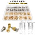 Brass Copper Embed Insert Nut Screw Kit Set M1.4M1.6 M2 M2.5 M3 M4 M5 M6 for Heat Melt Injection 3D Print Twill Knurled Thread. 