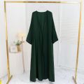 Muslim Open Front Abaya Long Sleeve Ramadan Maxi Length Dress Women's Clothing Cardigan Abayas Wearout Kaftans Women Jilbabs. 