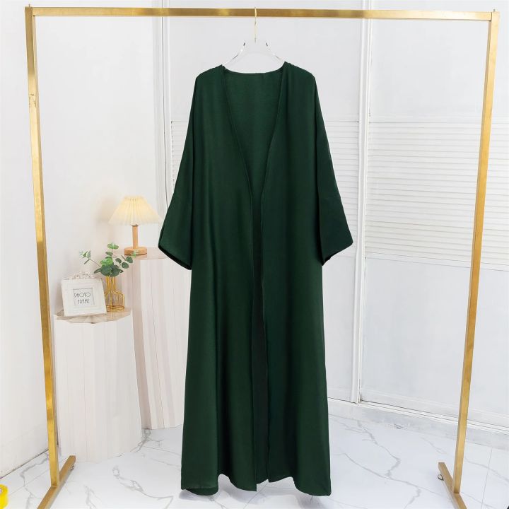 Muslim%20Open%20Front%20Abaya%20Long%20Sleeve%20Ramadan%20Maxi%20Length%20Dress%20Women's%20Clothing%20Cardigan%20Abayas%20Wearout%20Kaftans%20Women%20Jilbabs%20-%20Image%205