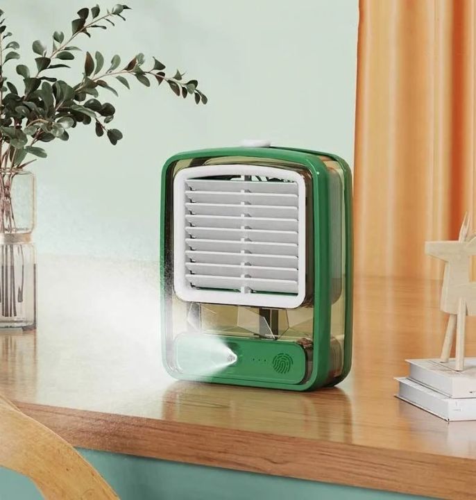 ရေမှုန်ထွက် အားသွင်းပန်ကာ Automized Nano Humidifier