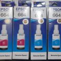 Epson L130 L220 L380 L1300 Printer 664 Genuine ink full set made in Indonesia / Philippines (4pcs -multicolor). 