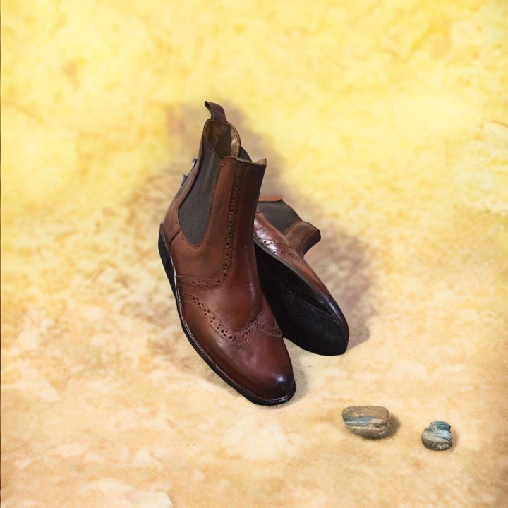 customised handmade Prime Quality Chelsea Leather Shoes for men