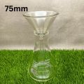 Glass Funnel 75mm 1 to 5 Pcs – Fluted 60° Angle Short Stem – Borosilicate Reusable Funnel for Laboratory, Classroom, Home, Essential Oil, Perfume, and DIY Use. 