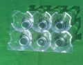 New Stylish Egg Tray Container,Crystal Clear,6 Portion For Half Dozen Eggs,Eggs Serving Container Tray,Premium Quality. 