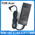 AC Adapter 90W 19V 4.74A  5.5x1.7mm Laptop Adapter Charger for ACER ASPIRE 5750G 5755G 7110 9300 E1-531 E1-571G M5-581G V5-571. 