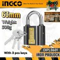 INGCO 63mm Iron padlock With 3 pcs iron keys DIPL0601. 