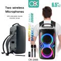 Powerful 3000W Speaker Bluetooth 5.1 Party Box Speaker with Dual 6.5” Drivers, USB/TF MP3 Playback, 4000mAh Rechargeable Battery, RGB LED Lights, TWS Stereo Pairing, 2 Microphones, Wireless Music Fun  Party Speaker. 