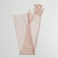Women Transparent Thin Lace Elegant Tulle Long Gloves Mesh Gauze Wedding Party Summer Lace Ladies Prom Dress Gloves.