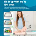 Laundry Pod Container with Sliding Lid, Holds Up to 150 Laundry Pods  Laundry Room Organization and Storage Laundry Detergent. 
