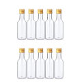 10Pcs Mini Liquor Bottles 50ml Plastic Spirit Bottles Silver/ Gold/ Black Caps Alcohol Shot Bottles.