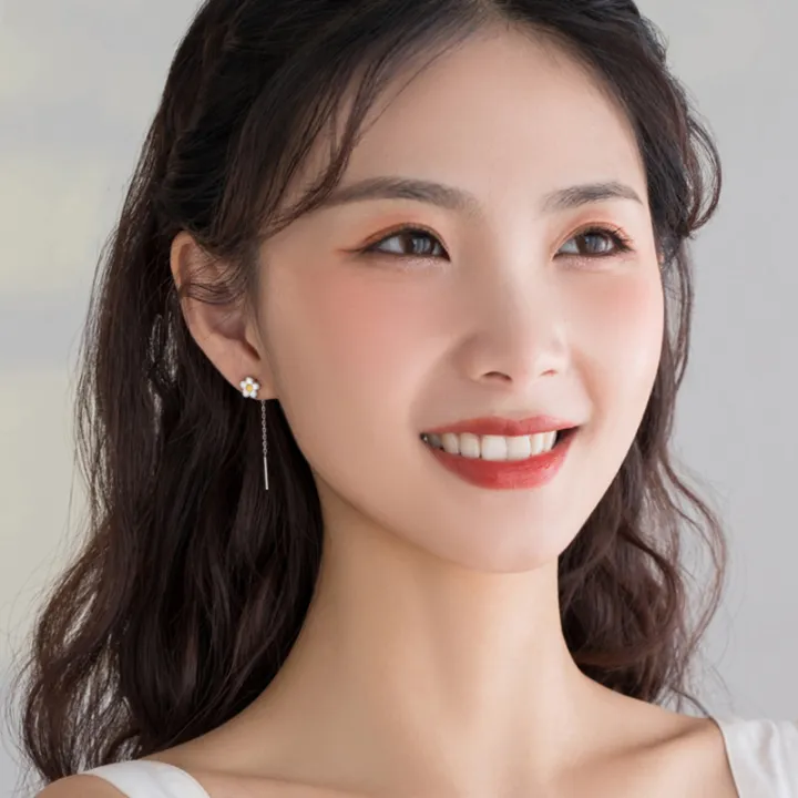 Silver%20Color%20Trend%20Daisy%20Flower%20Long%20Wire%20Tassel%20Thread%20Hanging%20Earrings%20For%20Women%20Crystal%20Zircon%20Piercing%20Earring%20Girl%20Jewelry%20-%20Image%207