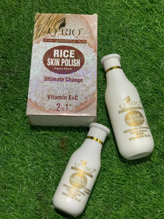 Q RIQ Rice Skin Polish Organic Source With Vitamin E+C 2 in 1 | Daraz.pk