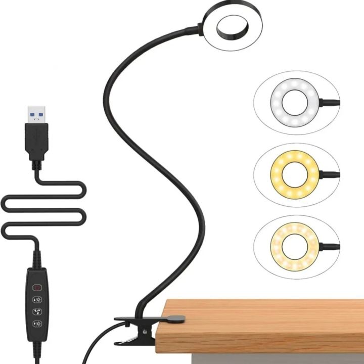 48%20LED%20USB%20Book%20Light%20Clip%20Desk%20Lamp%20Reading%20Light%20with%203%20Color%20Mode%2010%20Brightness%20Dimmer%20360%C2%B0%20Flexible%20Gooseneck%20Bed%20Night%20Lamp%20-%20Image%202