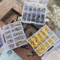 100Pcs Fishing Hook Set 10 Sizes High-Carbon Steel Barbed Fishhooks. 