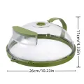Microwave Cover for Food, Clear Microwave Splatter Cover with Water Steamer and Handle, 10 Inch Plate Covers, Kitchen Gadgets. 