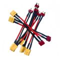 1/5pcs XT60 To Deans T Plug Male/Female Adapter Connectors with 14AWG 100mm Cable for RC Lipo Battery Charger Parts DIY. 