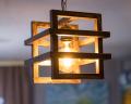 Wood pendant lamp, Wood lamp, Hanging lighting, Wooden lamp, Contemporary hanging lamp, Wooden chandelier, Ceiling lamp, Pendant wood lamp.