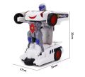 Children's Transformer Robot Car Toys Fun Electric Transformer Police Car Lights Car Robot Racing Toys 1-6 Years Old Boys Toys. 