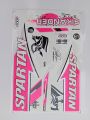 New 3D 2024 Latest Spartan pink Sikandar Edition Top Quality Cricket Bat Sticker For Professional Players. 
